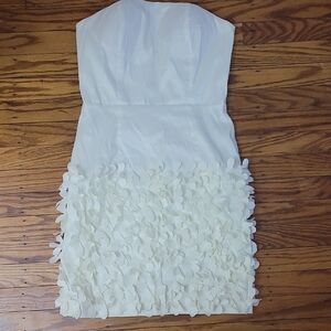 Elegant Strapless Cream Dress